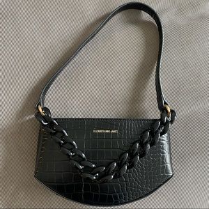 Elizabeth & James for Kohls Faux Python Mini Shoulder Bag with Chunky Chain